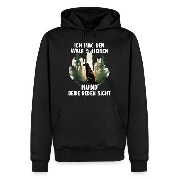 Proverbes canins Propriétaire de chien Cadeau - Sweat à capuche Premium bio Homme - noir - Devant - Nico (187cm)