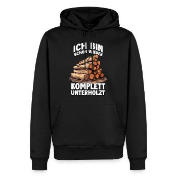 Bûcheron T Forestier et Charpentier T pour - Sweat à capuche Premium bio Homme - noir - Devant - Nico (187cm)