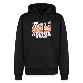Abi PROST GIRLS Remise des diplômes du lycée Diplômé du lycée - Sweat à capuche Premium bio Homme - noir - Devant - Nico (187cm)