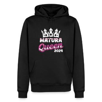 Remise des diplômes d’études secondaires de la reine de la maturité 2024 - Sweat à capuche Premium bio Homme - noir - Devant - Nico (187cm)