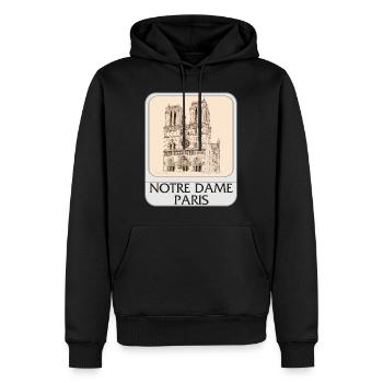 Paris Hemd, Notre Dame Paris T-Shirt, Geschenk für - Männer Premium Bio Hoodie - Schwarz - Vorne - Nico (187cm)