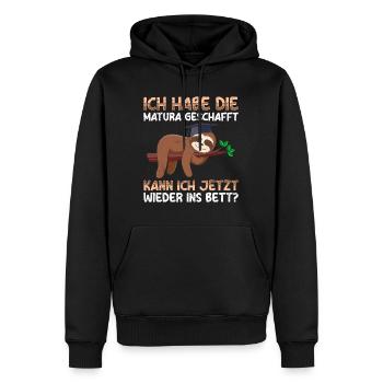 Les maturants ont passé ma maturité drôles de choses - Sweat à capuche Premium bio Homme - noir - Devant - Nico (187cm)