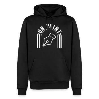 Grafikdesign-Hemd, auf den Punkt gebrachtes Stiftwerkzeug-Design - Männer Premium Bio Hoodie - Schwarz - Vorne - Nico (187cm)