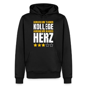Office Average Colleague Extraordinary - Men’s Premium Organic Hoodie - black - Front - Nico (187cm)
