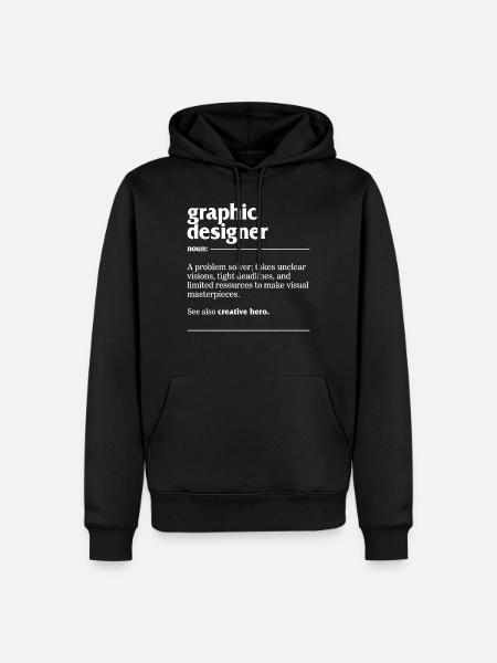 Graphic Design Shirt, Graphic Designer Noun A - Men’s Premium Organic Hoodie - black