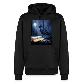 Art japonais Gravure sur bois japonaise Art Print Haiku - Sweat à capuche Premium bio Homme - noir - Devant - Nico (187cm)