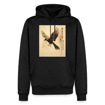 Japanische Kunst Japanischer Holzschnitt Kunstdruck Kanji - Männer Premium Bio Hoodie - Schwarz - Vorne - Nico (187cm)