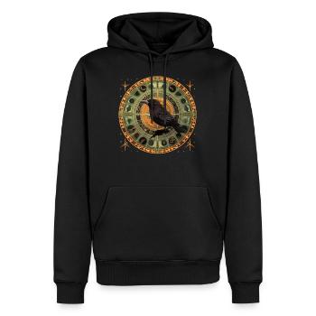 Anpassungsfähigkeit der Tierkreiszeichen-Krähentiere - Männer Premium Bio Hoodie - Schwarz - Vorne - Nico (187cm)