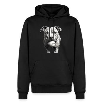 Pitbull Propriétaire de chien Vêtements de - Sweat à capuche Premium bio Homme - noir - Devant - Nico (187cm)