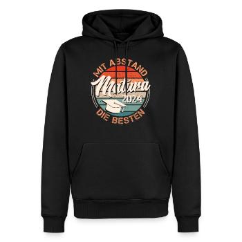 De loin la MEILLEURE Matura - Sweat à capuche Premium bio Homme - noir - Devant - Nico (187cm)