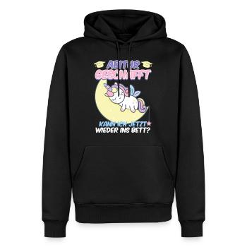 Je peux retourner me coucher - Sweat à capuche Premium bio Homme - noir - Devant - Nico (187cm)
