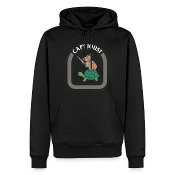 Capybara chemise, Capy joust Tee, cadeau pour la joute - Sweat à capuche Premium bio Homme - noir - Devant - Nico (187cm)