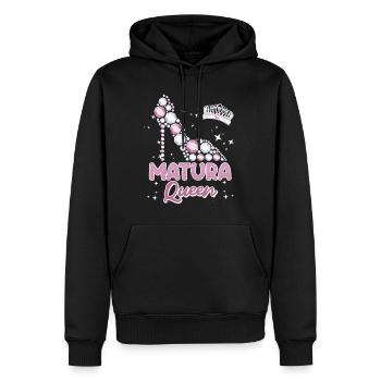 Diplômée du secondaire Matura Queen 2024 - Sweat à capuche Premium bio Homme - noir - Devant - Nico (187cm)
