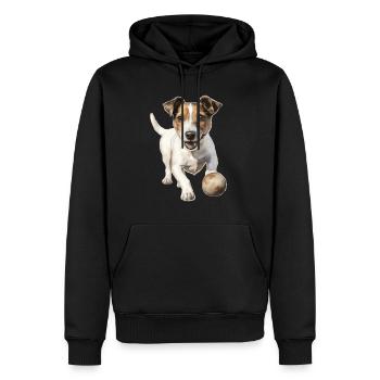 Jack Russell Propriétaire de chien T Vêtements de - Sweat à capuche Premium bio Homme - noir - Devant - Nico (187cm)