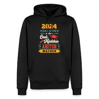2024 : l’année où les filles cool obtiennent leur diplôme d’études secondaires - Sweat à capuche Premium bio Homme - noir - Devant - Nico (187cm)