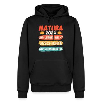 Histoire de Matura 2024 Nous vous écrivons Maturant - Sweat à capuche Premium bio Homme - noir - Devant - Nico (187cm)