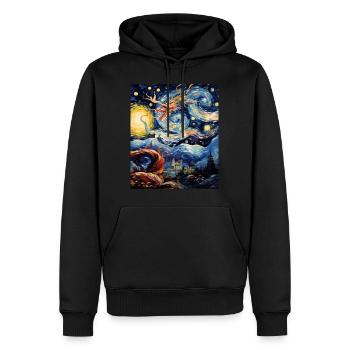 Drachentanz Sternennachthemd Chinesisches Neujahr - Männer Premium Bio Hoodie - Schwarz - Vorne - Nico (187cm)