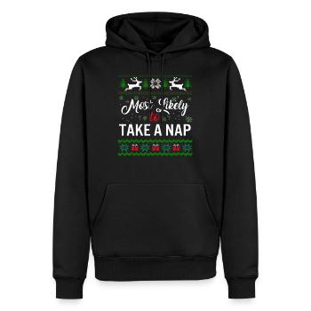 Most Likely To Take A Nap Shirt, Womens Christmas - Men’s Premium Organic Hoodie - black - Front - Nico (187cm)