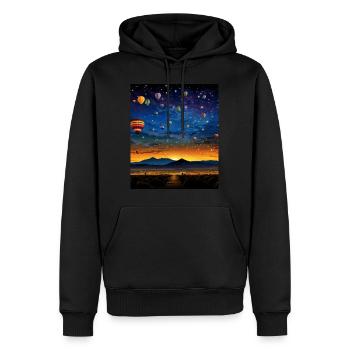 Ballon Fiesta Sternennacht Hemd - Männer Premium Bio Hoodie - Schwarz - Vorne - Nico (187cm)