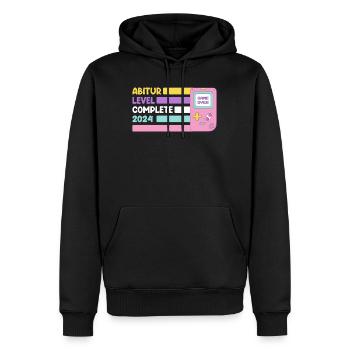 Abitur Level Complete 2024 Diplômé du secondaire drôle - Sweat à capuche Premium bio Homme - noir - Devant - Nico (187cm)