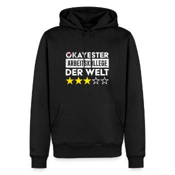 Bürokollege Okayester Arbeitskollege der Welt - Männer Premium Bio Hoodie - Schwarz - Vorne - Nico (187cm)