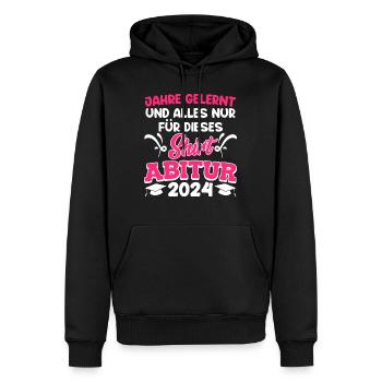 High School Diploma 2024 Years Learned For This Shirt - Men’s Premium Organic Hoodie - black - Front - Nico (187cm)