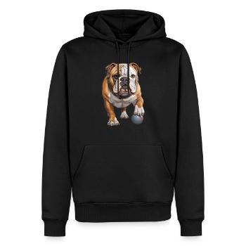 Bouledogues anglais Dog Holder T Dog Walking - Sweat à capuche Premium bio Homme - noir - Devant - Nico (187cm)