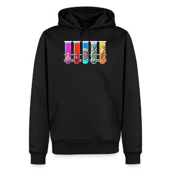 Wissenschafts-Shirt, verschiedene Arten von Bakterien in - Männer Premium Bio Hoodie - Schwarz - Vorne - Nico (187cm)