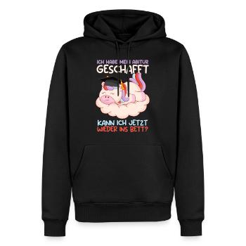 Abiturient Habe Mein Abitur Geschafft Abschluss - Männer Premium Bio Hoodie - Schwarz - Vorne - Nico (187cm)