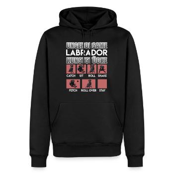 Labrador Besitzer UNGEHORSAME LABRADOR - Männer Premium Bio Hoodie - Schwarz - Vorne - Nico (187cm)
