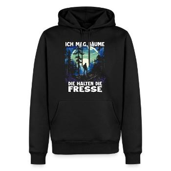 Hiking T für Wander Fans ideal fürs Trekking - Männer Premium Bio Hoodie - Schwarz - Vorne - Nico (187cm)