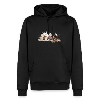 infanterie de ligne soldats napoléoniens grenadier - Sweat à capuche Premium bio Homme - noir - Devant - Nico (187cm)