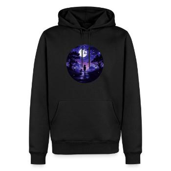 propriétaire de chien école de chien promenade - Sweat à capuche Premium bio Homme - noir - Devant - Nico (187cm)