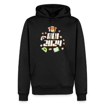 Abi 2024 Abitur Mädchen Abiturientin - Männer Premium Bio Hoodie - Schwarz - Vorne - Nico (187cm)