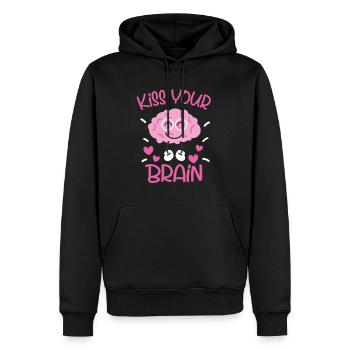 Sonderpädagogik Kiss Your Brain Lehrerin Schule - Männer Premium Bio Hoodie - Schwarz - Vorne - Nico (187cm)