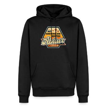 Abitur 2024 ABI Schulabschluss Abiturienten - Männer Premium Bio Hoodie - Schwarz - Vorne - Nico (187cm)