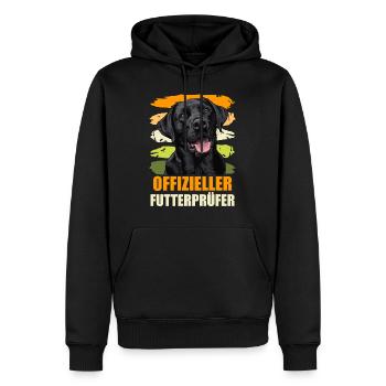 Labrador Besitzer OFFIZIELLER FUTTERPRÜFER Lustig - Männer Premium Bio Hoodie - Schwarz - Vorne - Nico (187cm)