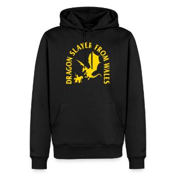 Walisisches Hemd, Drachentöter aus Wales T-Shirt, Geschenk - Männer Premium Bio Hoodie - Schwarz - Vorne - Nico (187cm)