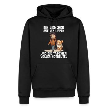 Anime Hundehalter T-shirt Kawaii Stuff - Männer Premium Bio Hoodie - Schwarz - Vorne - Nico (187cm)