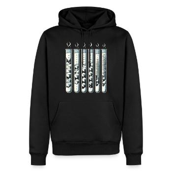 Chemise sur le changement climatique, étapes de la fonte des glaçons - Sweat à capuche Premium bio Homme - noir - Devant - Nico (187cm)