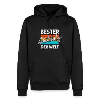 Abschied Bester Arbeitskollege der Welt - Männer Premium Bio Hoodie - Schwarz - Vorne - Nico (187cm)
