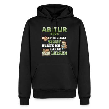 Abitur 2024 Für Dieses Shirt Musste ich Lernen - Männer Premium Bio Hoodie - Schwarz - Vorne - Nico (187cm)