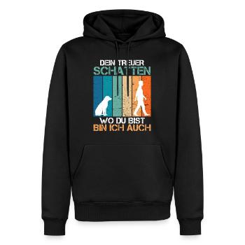 Labrador Besitzer DEIN TREUER SCHATTEN Labrador - Männer Premium Bio Hoodie - Schwarz - Vorne - Nico (187cm)
