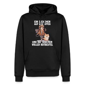 Süßes Hundemama Tshirt für Hundehalterinnen Hunde - Männer Premium Bio Hoodie - Schwarz - Vorne - Nico (187cm)