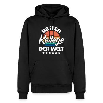 Arbeitskollege Bester Kollege der Welt Abschied - Männer Premium Bio Hoodie - Schwarz - Vorne - Nico (187cm)