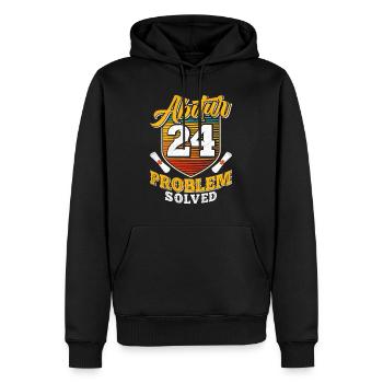 Abitur 2024 Problem Solved Abiturienten Lustiges - Männer Premium Bio Hoodie - Schwarz - Vorne - Nico (187cm)
