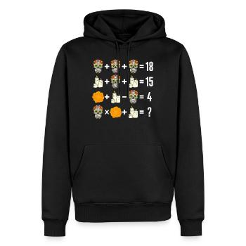 Mathe-Shirt, Mathe-Operationsbefehl Zuckerschädel - Männer Premium Bio Hoodie - Schwarz - Vorne - Nico (187cm)