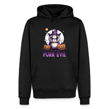 Doux chat Costume d'Halloween Porte-chat Halloween - Sweat à capuche Premium bio Homme - noir - Devant - Nico (187cm)
