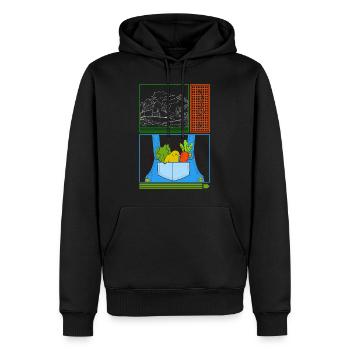 Chemise de fermier d’Halloween, Costume de fermier Halloween - Sweat à capuche Premium bio Homme - noir - Devant - Nico (187cm)