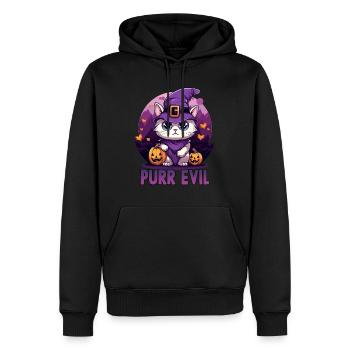 Chats Kawaii Costume d'Halloween Costume de chat - Sweat à capuche Premium bio Homme - noir - Devant - Nico (187cm)